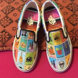 VANS SLIP ON LMTD Loteria Don Clemente Dia De Los Muertos W size 8.5 M 7